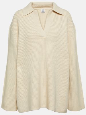 Maglione di lana Toteme beige