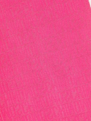 Echarpe à imprimé Moschino rose