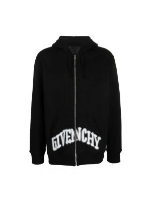 Sweter z kapturem z nadrukiem Givenchy czarny