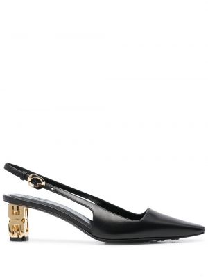 Полуотворени обувки с отворена пета Givenchy черно