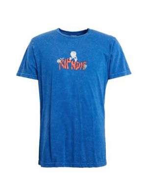 T-shirt di cotone Ripndip blu