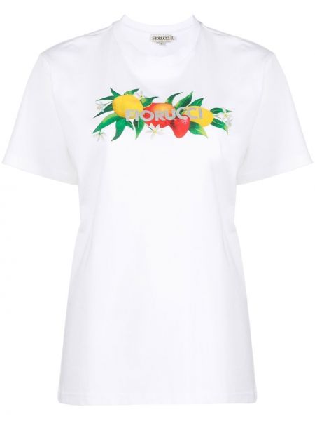 T-shirt con stampa Fiorucci bianco