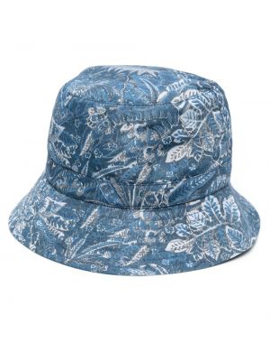 Cepure ar ziediem ar apdruku A.p.c. zils