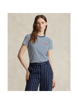 Camiseta de algodón manga corta Polo Ralph Lauren azul