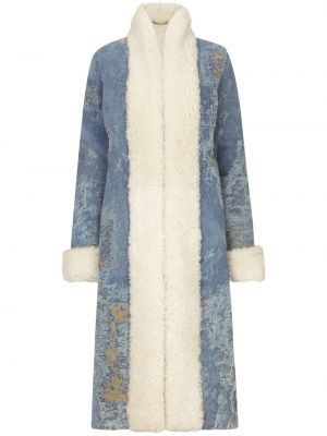 Viseltes hatású kabát Dolce & Gabbana kék