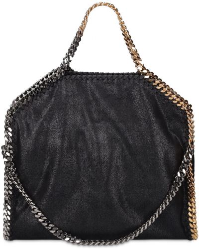 Kožená kabelka z imitace kůže Stella Mccartney černá