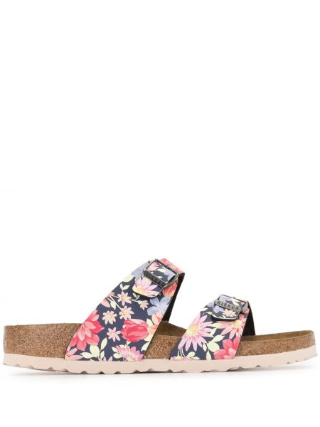 Sandalias de flores con estampado Birkenstock azul