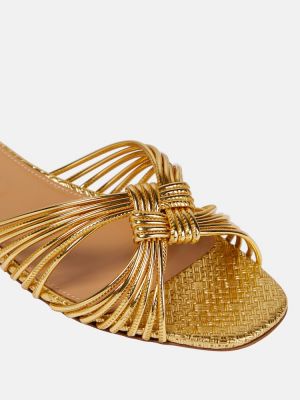 Sandale din piele Aquazzura auriu