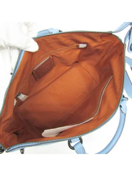 Bolso satchel de cuero Coach Pre-owned azul