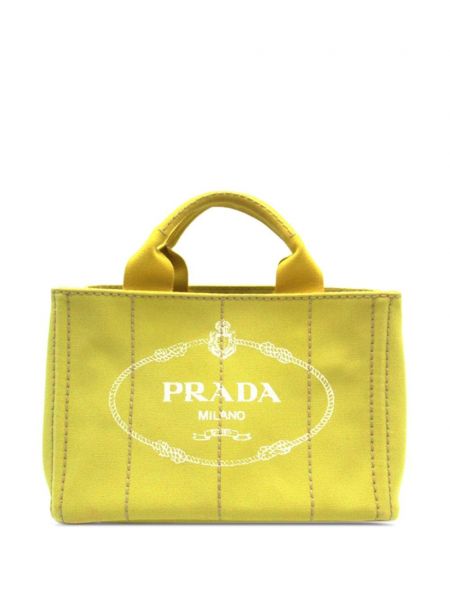 Shopper rankinė Prada Pre-owned geltona