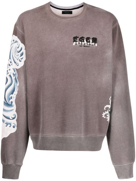 Rund hals sweatshirt Amiri brun