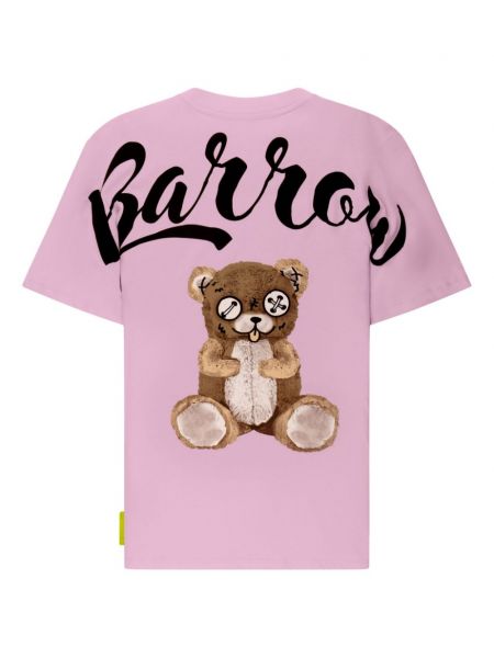 Raštuotas medvilninis marškinėliai Barrow rožinė