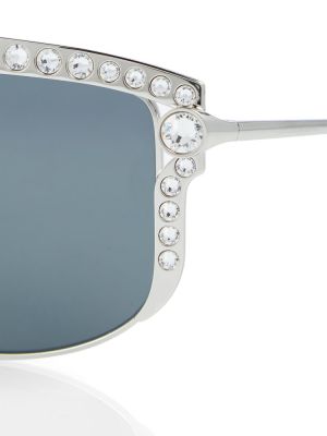 Слънчеви очила с кристали Dolce&gabbana сребристо
