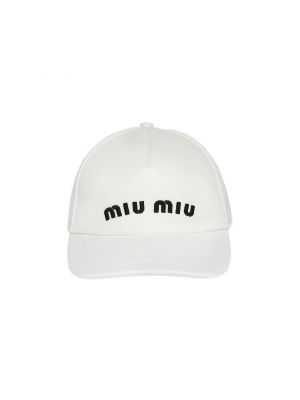 Бейсбольная кепка Miu Miu Drill, Белый/Черный