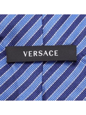 Top de seda Versace Pre-owned azul