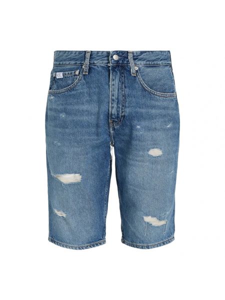 Spodnie Calvin Klein Jeans niebieskie
