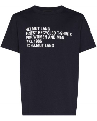 Camiseta con estampado Helmut Lang azul