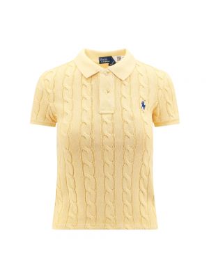 Polo con bordado de algodón Polo Ralph Lauren amarillo