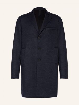 Vlněný kabát Harris Wharf London modrý