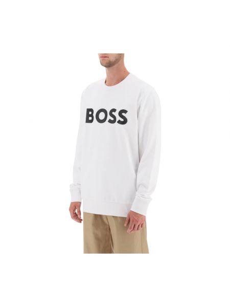 Sweatshirt mit rundhalsausschnitt Hugo Boss weiß