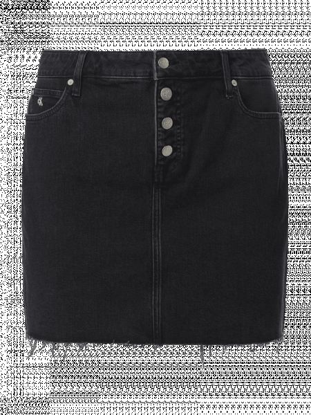 Czarna spódnica jeansowa z wysoką talią Calvin Klein Jeans Plus