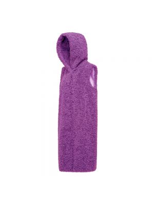 Chaleco de tejido fleece con capucha Bomboogie violeta