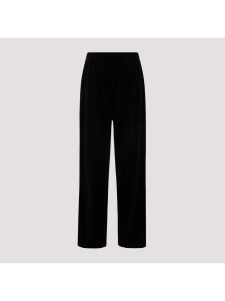 Aksamitne spodnie sportowe Balenciaga czarne