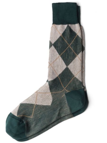 Chaussettes à motif argyle Prada vert