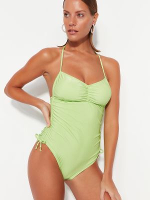 Plisirane bikini Trendyol zelena