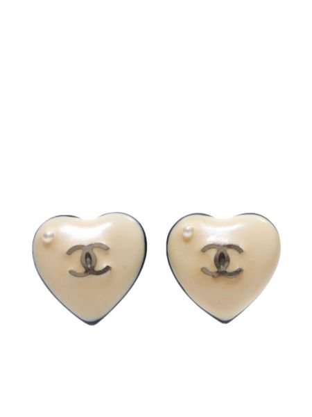 Σκουλαρίκια με μοτίβο καρδιά Chanel Pre-owned