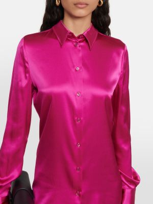 Svilena bluza Tom Ford ružičasta