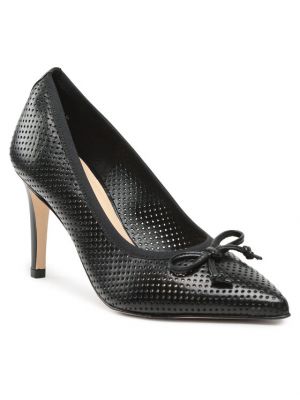 Полуотворени обувки с ток с ток Solo Femme черно
