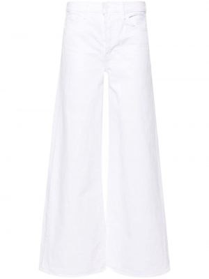 Jeans taille haute large Mother blanc