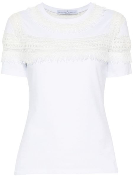 Βαμβακερή μπλούζα Ermanno Scervino λευκό