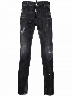 Skinny fit-jeans Dsquared2 svart