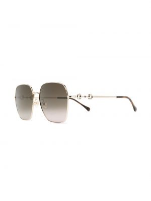 Okulary przeciwsłoneczne oversize Gucci Eyewear złote