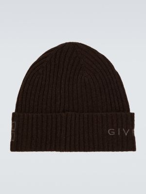 Volnena kapa iz kašmirja Givenchy rjava