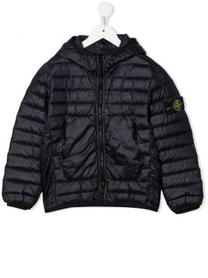 Jacka med huva för tjejer Stone Island Junior blå