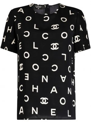 Svilena bluza s potiskom Chanel Pre-owned