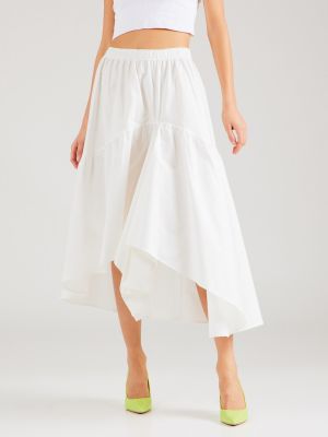 Midi φούστα Weekday λευκό