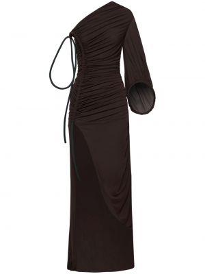 Прозрачна коктейлна рокля Dion Lee кафяво