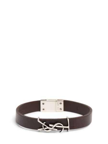 Lær armbånd Saint Laurent brun