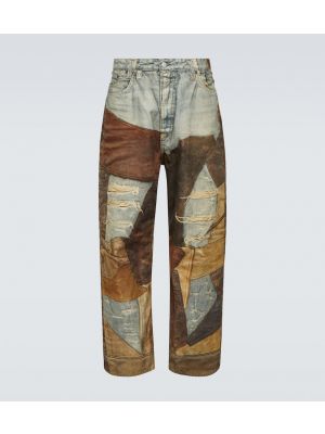 Pantalones rectos de algodón con estampado Acne Studios