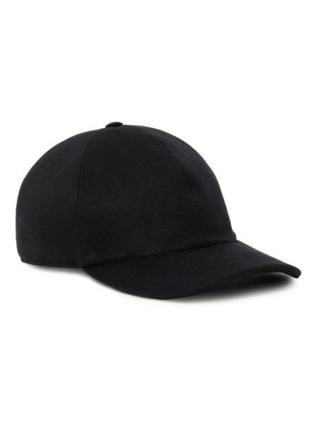 Черная кашемировая шелковая кепка Il Borgo Cashmere