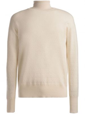 Жакардов пуловер Bally бяло