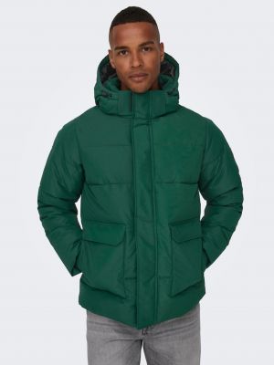 Prošivena jakna Only zelena