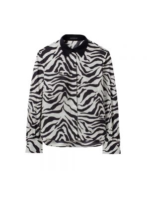 Bluse mit print mit zebra-muster Luisa Cerano schwarz