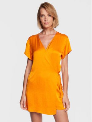 Priliehavé šaty American Vintage oranžová