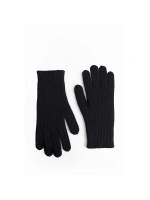 Rękawiczki z kaszmiru żakardowe Toteme czarne
