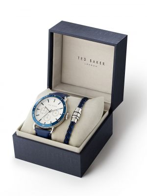 Часы с кожаным ремешком Ted Baker синие